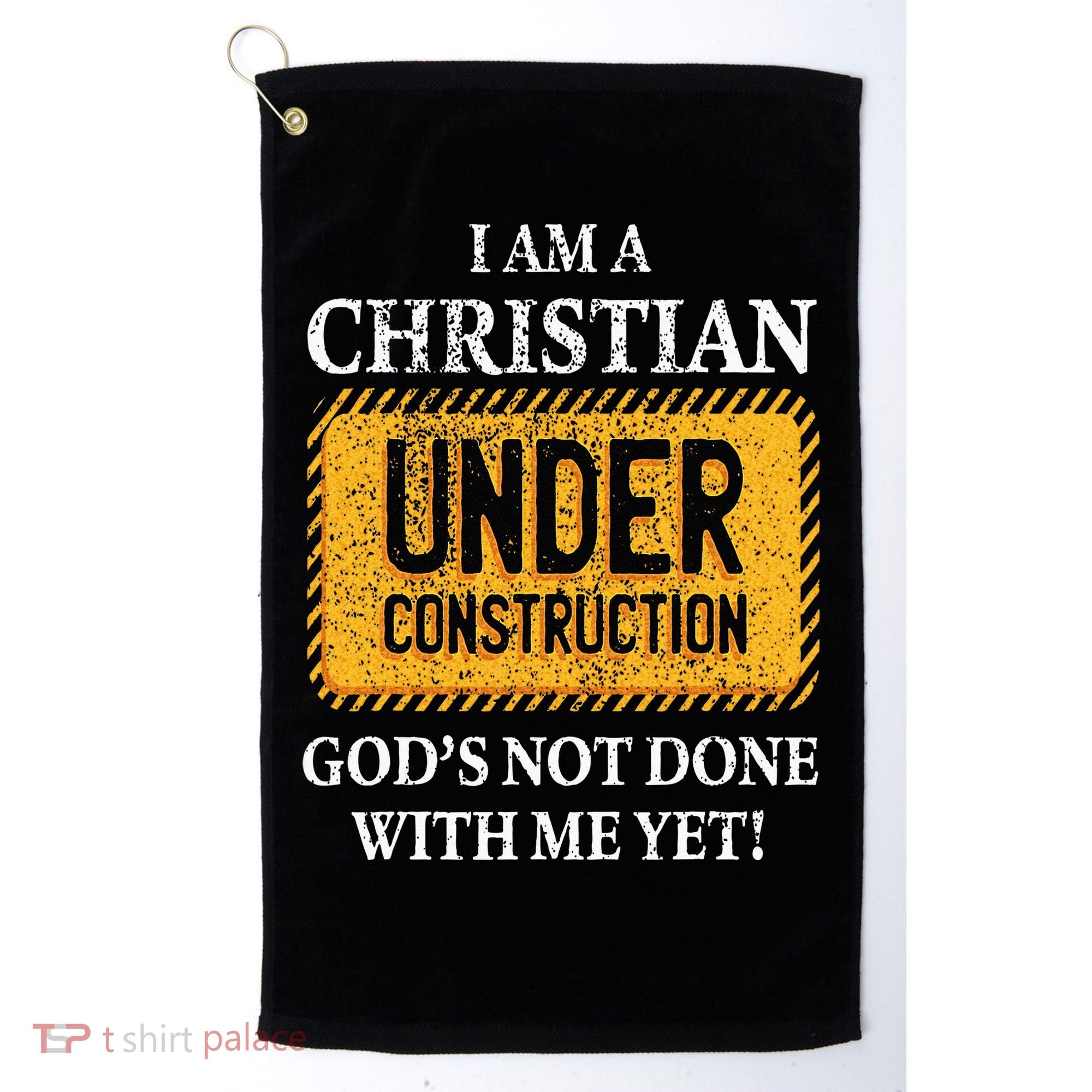 Christian Under Construction Funny Christian Golf Towel