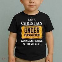Christian Under Construction Funny Christian Toddler T-Shirt thumb 2