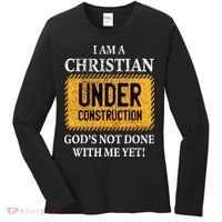 Christian Under Construction Funny Christian Women's Long Sleeve Shirt thumb 0