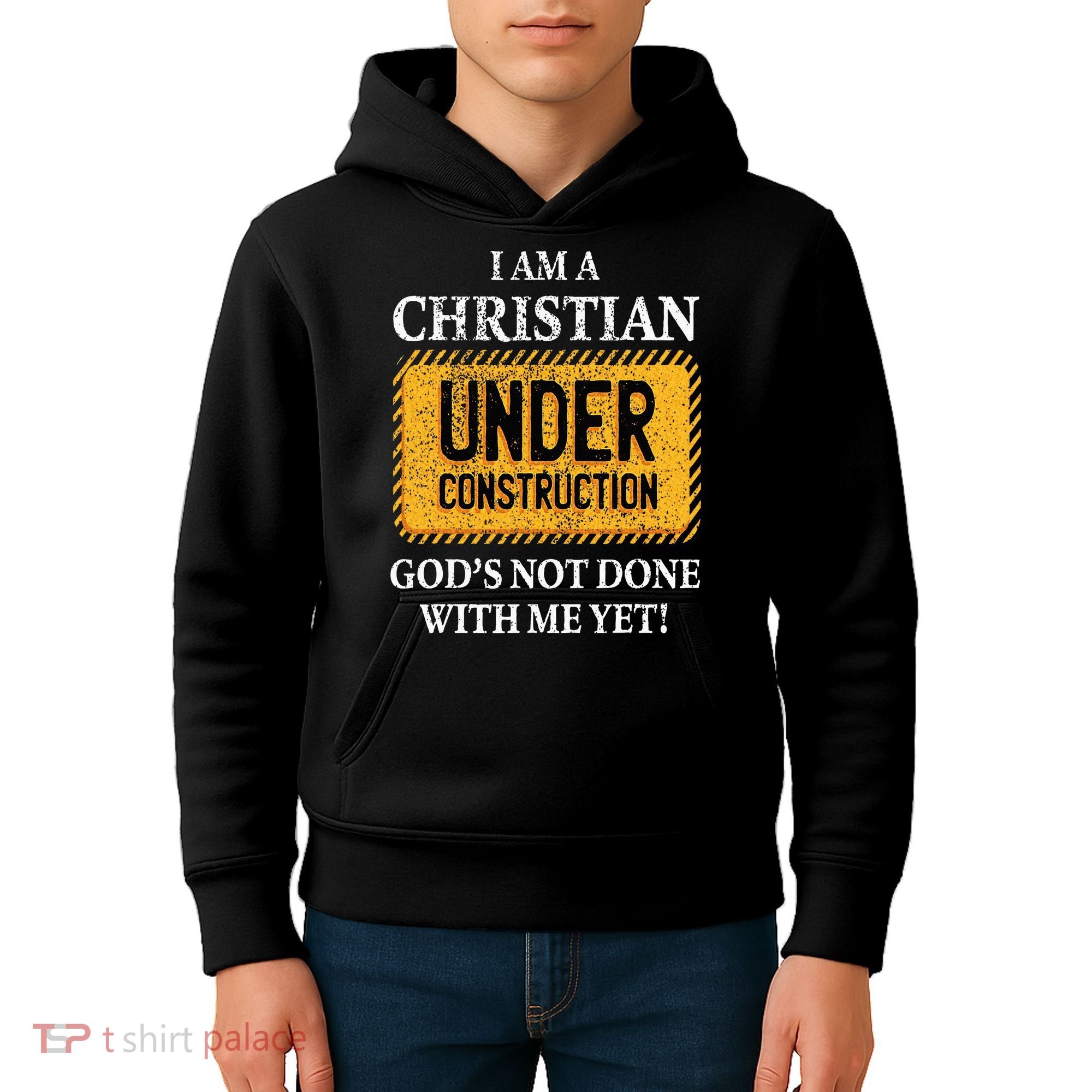 Christian Under Construction Funny Christian Kids Hoodie