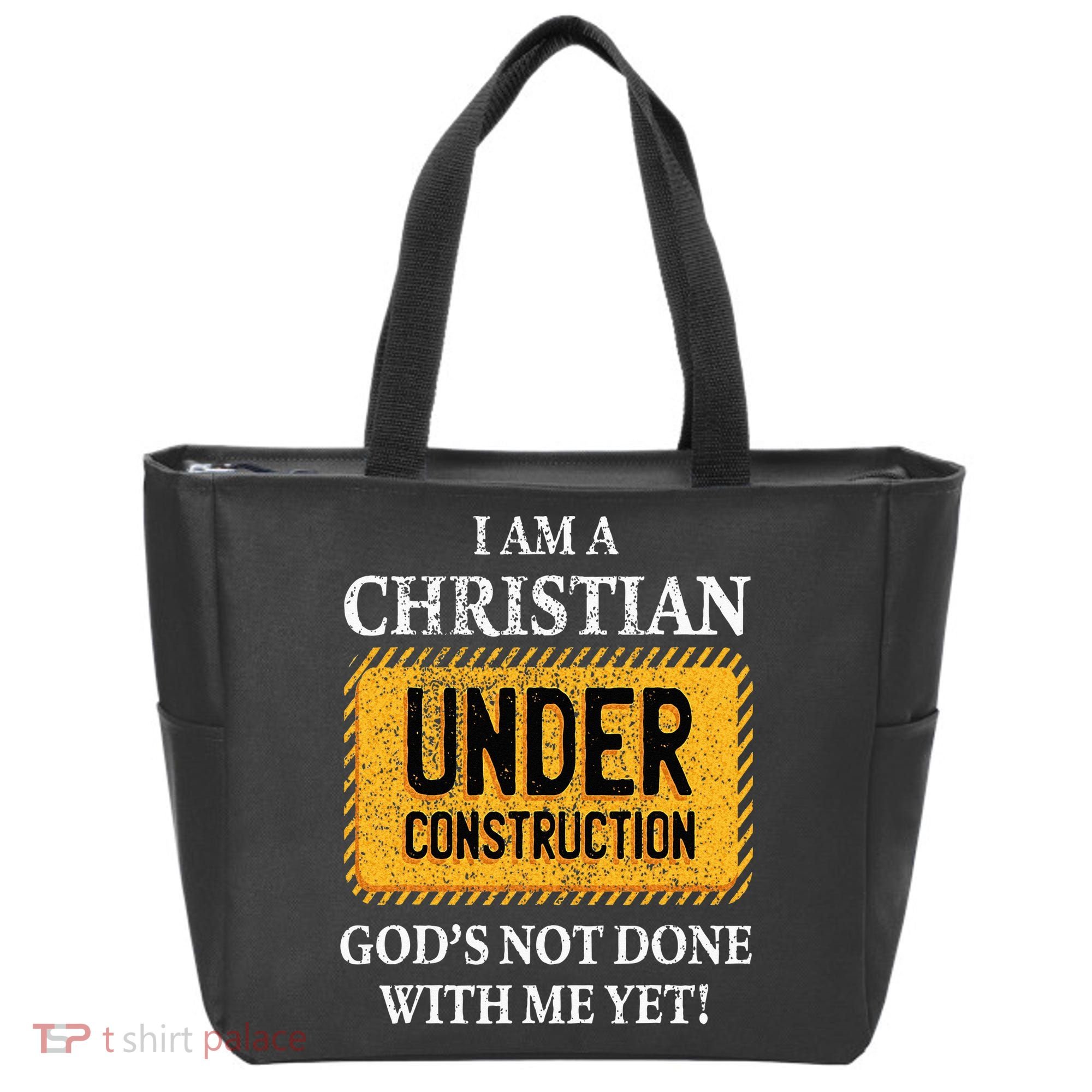 Christian Under Construction Funny Christian Tote Bag