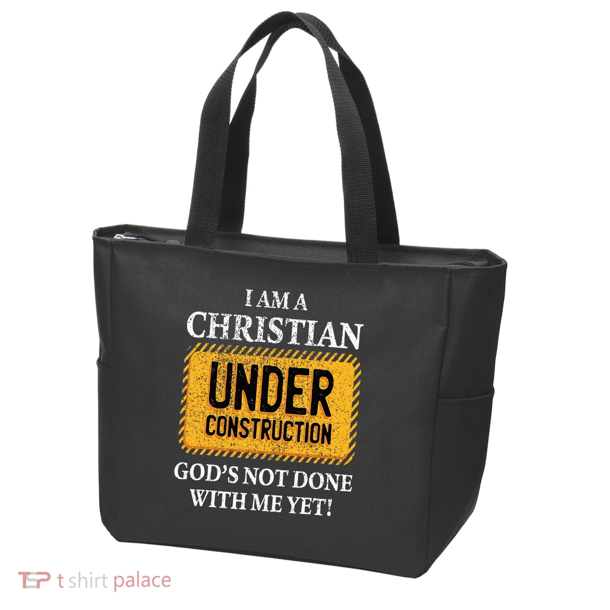 Christian Under Construction Funny Christian Tote Bag