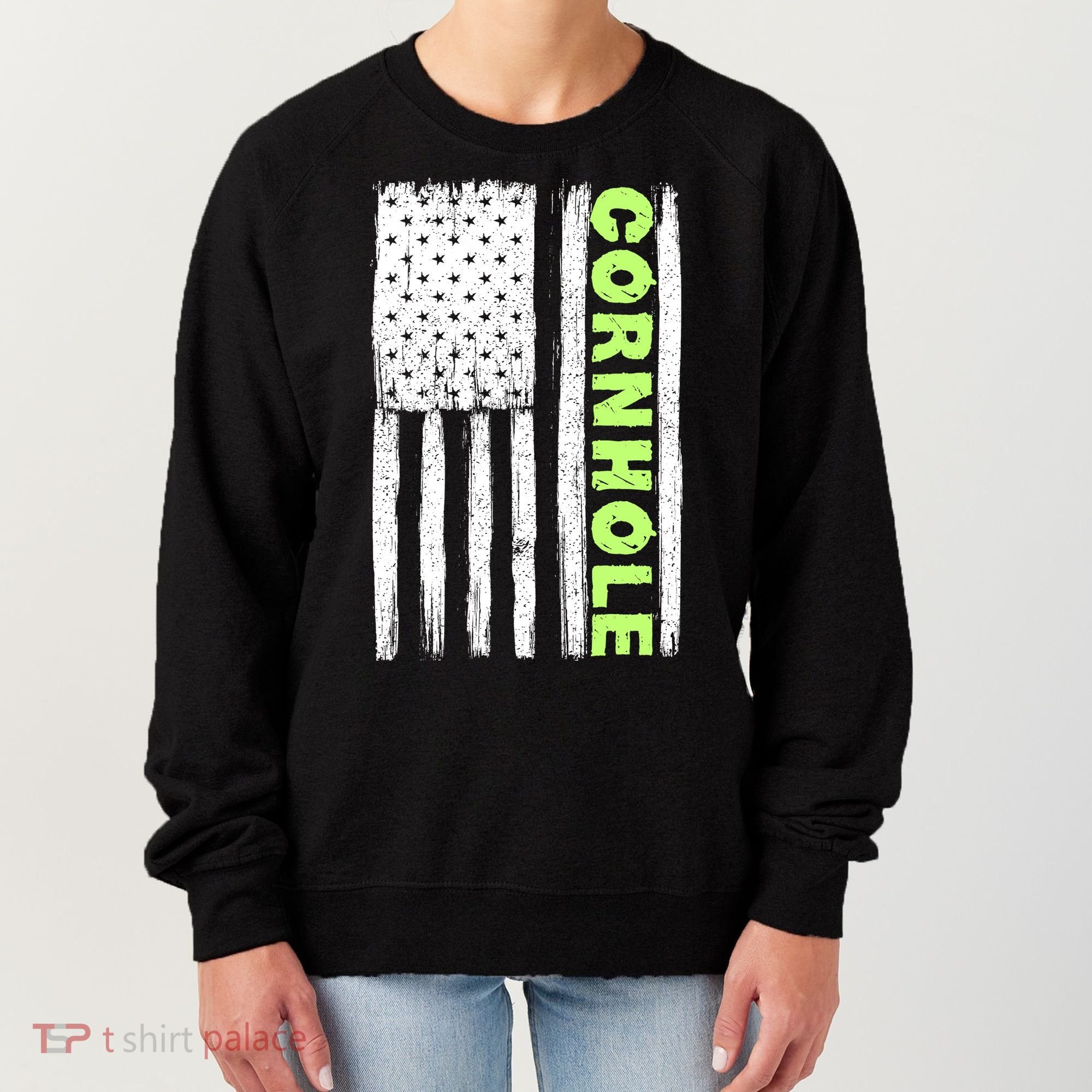 Cornhole Us Flag Women's Sweatshirt