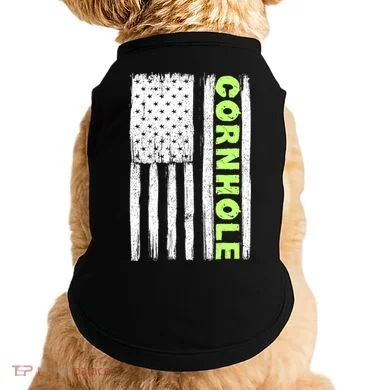 Cornhole Us Flag Doggie Tank