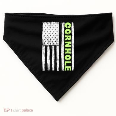 Cornhole Us Flag USA-Made Doggie Bandana