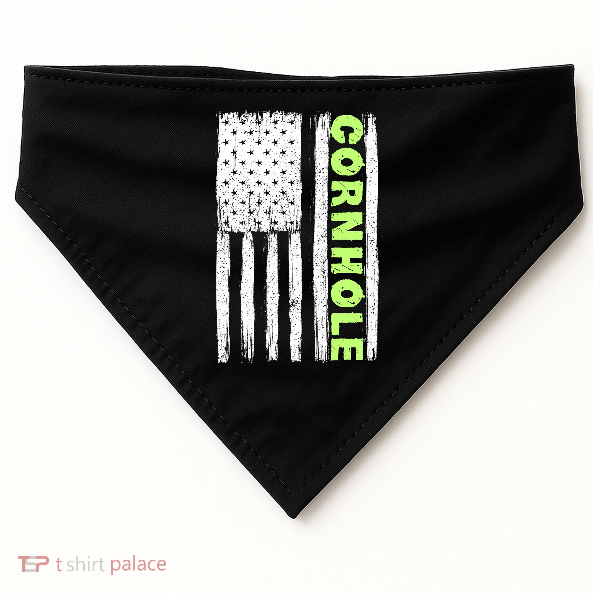 Cornhole Us Flag USA-Made Doggie Bandana
