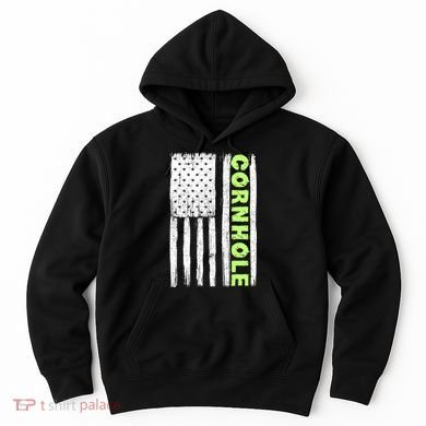 Cornhole Us Flag Hoodie