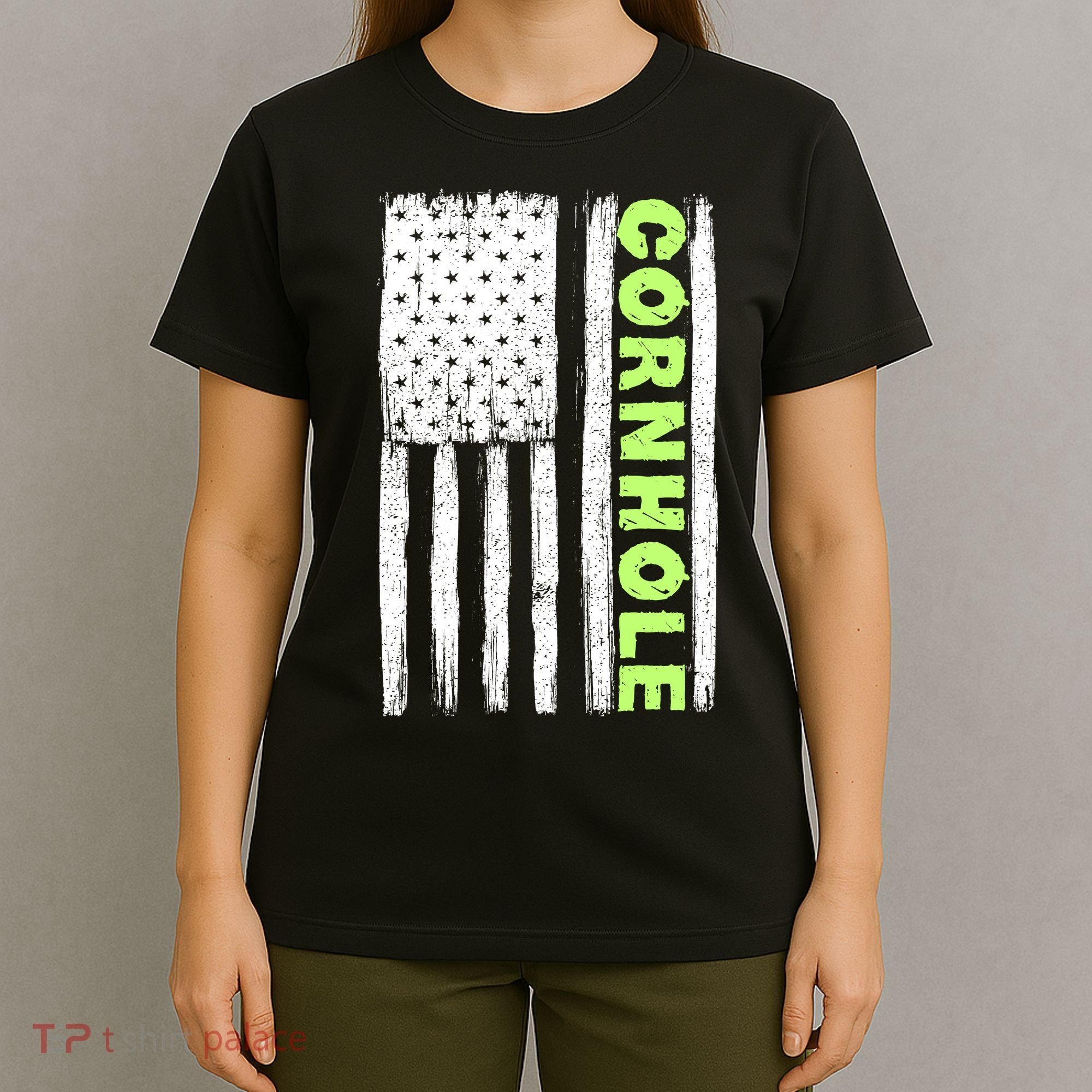 Cornhole Us Flag T-Shirt