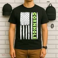Cornhole Us Flag T-Shirt thumb 6