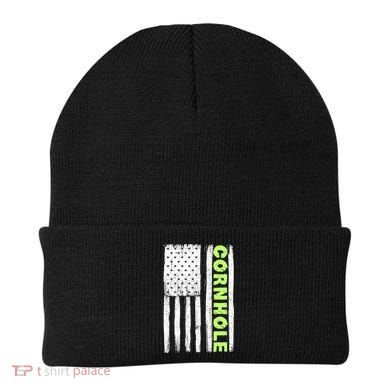 Cornhole Us Flag Beanie