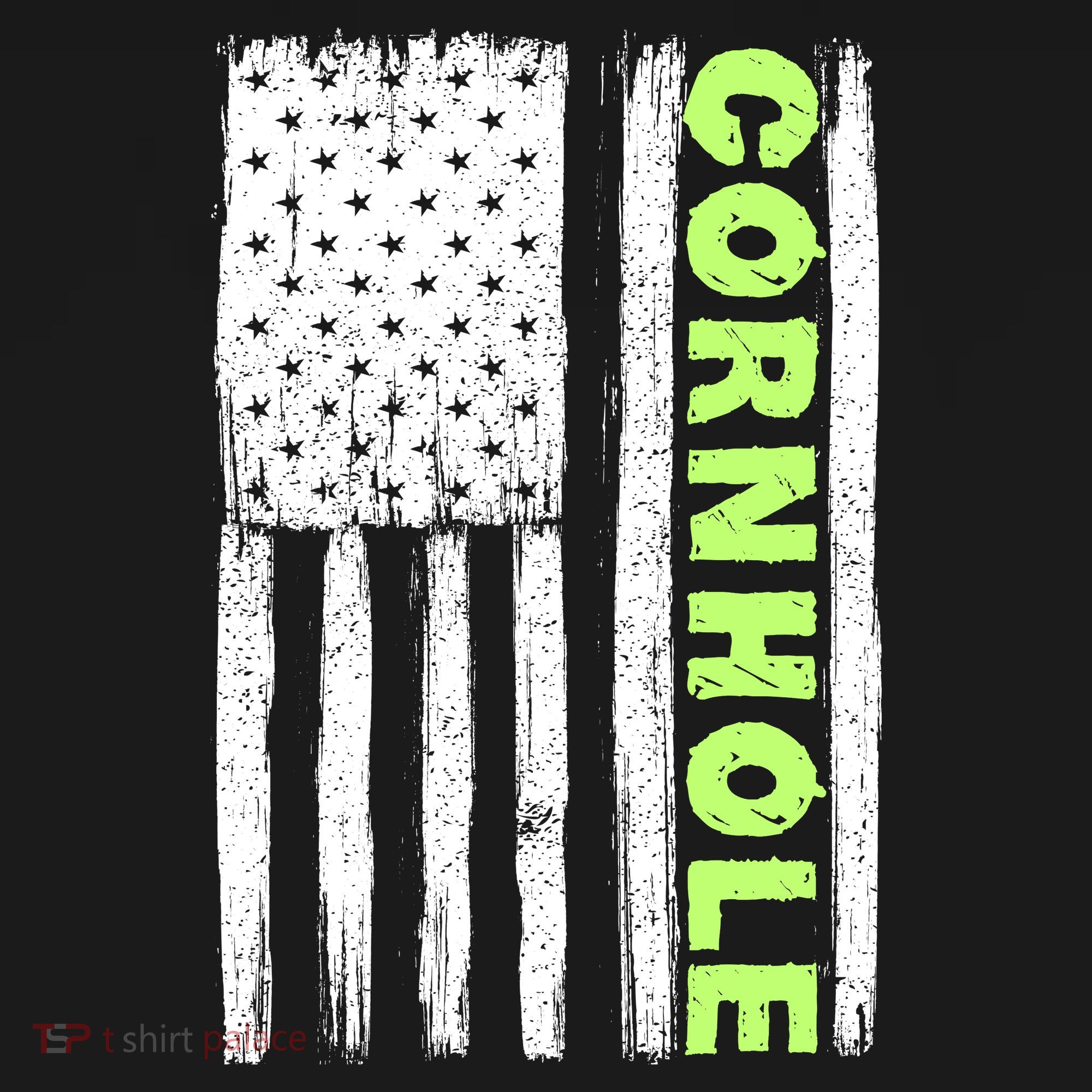 Cornhole Us Flag Polo