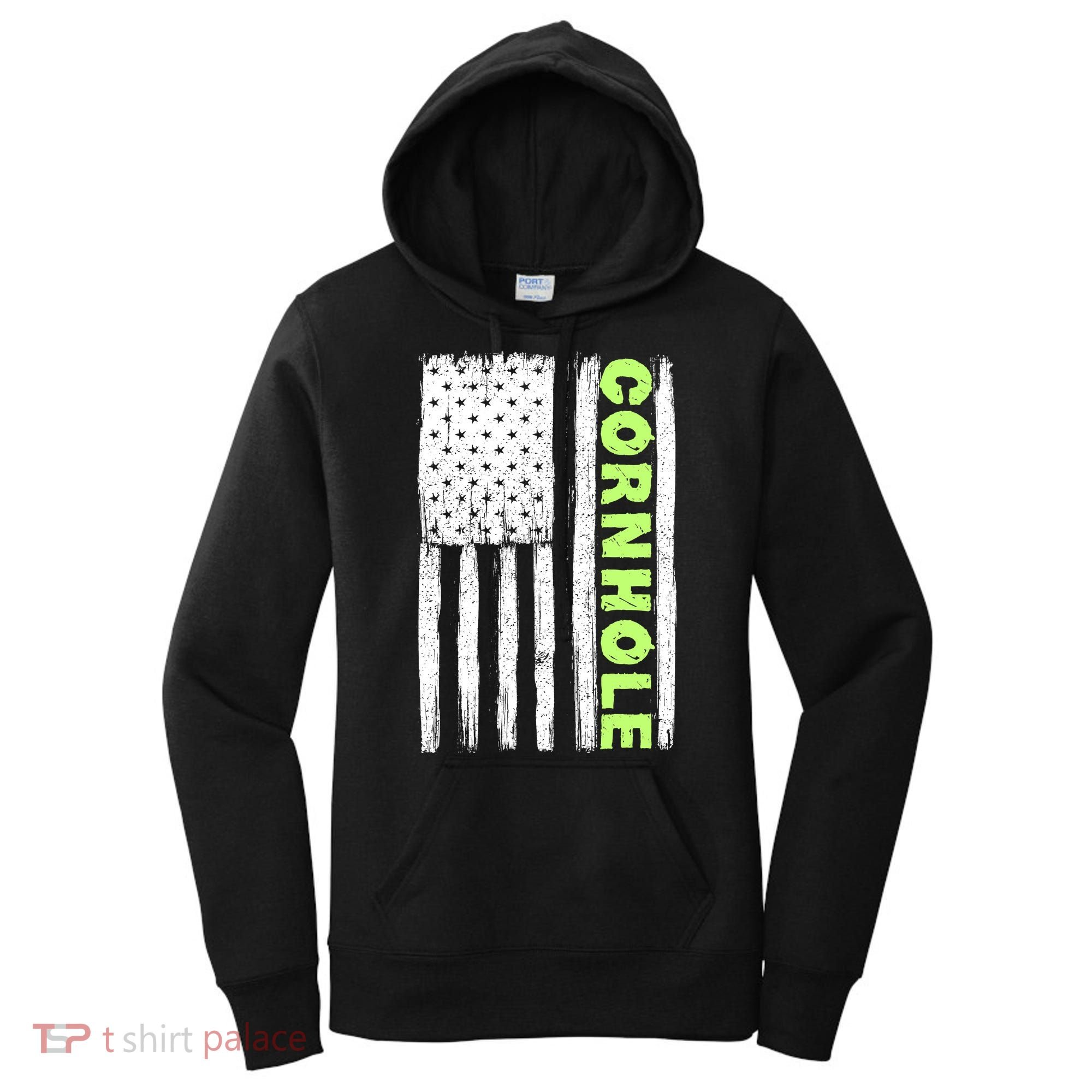 Cornhole Us Flag Women's Hoodie