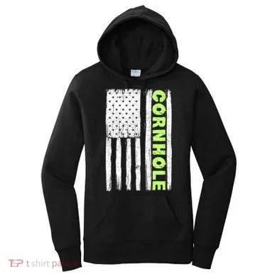Cornhole Us Flag Women's Hoodie