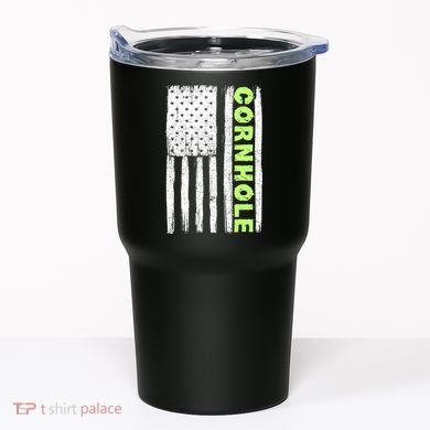 Cornhole Us Flag Tumbler