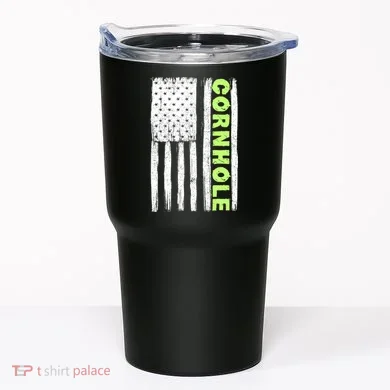 Cornhole Us Flag Tumbler