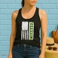 Cornhole Us Flag Women's Tank Top thumb 2