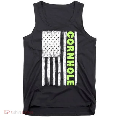 Cornhole Us Flag Tank Top