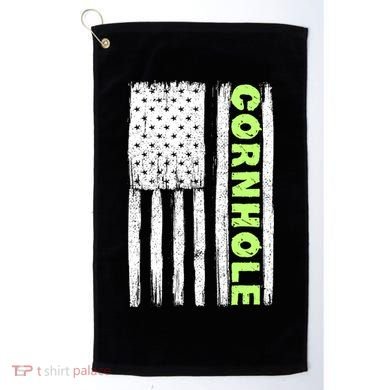 Cornhole Us Flag Golf Towel