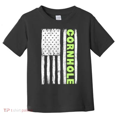 Cornhole Us Flag Toddler T-Shirt