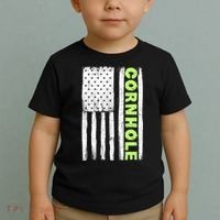 Cornhole Us Flag Toddler T-Shirt thumb 2