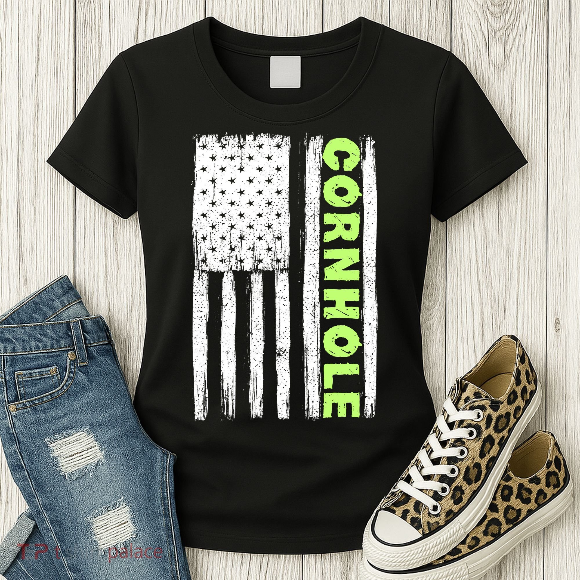 Cornhole Us Flag Women's T-Shirt
