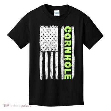 Cornhole Us Flag Kids T-Shirt