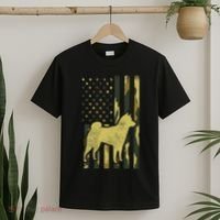 Camo Us Flag Shiba Inu Akita Pet Japanese Dog Patriotic Gift T-Shirt thumb 2