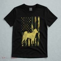Camo Us Flag Shiba Inu Akita Pet Japanese Dog Patriotic Gift T-Shirt thumb 5