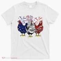 Chicken Usa Flag Patriotic Chicken Lover 4th Of July T-Shirt thumb 0
