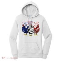 Chicken Usa Flag Patriotic Chicken Lover 4th Of July Women's Hoodie thumb 0