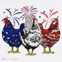 Chicken Usa Flag Patriotic Chicken Lover 4th Of July Women's Hoodie thumb 2