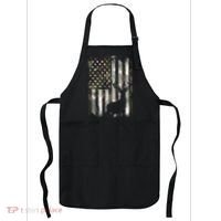 Camo Us Flag Deer Elk Buck Camoflage Hunting Hunter Dad Apron thumb 0