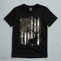 Camo Us Flag Deer Elk Buck Camoflage Hunting Hunter Dad T-Shirt thumb 5