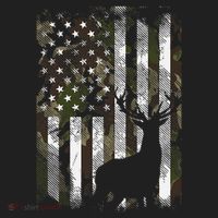 Camo Us Flag Deer Elk Buck Camoflage Hunting Hunter Dad Beanie thumb 2