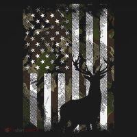 Camo Us Flag Deer Elk Buck Camoflage Hunting Hunter Dad Women's Hoodie thumb 2