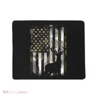 Camo Us Flag Deer Elk Buck Camoflage Hunting Hunter Dad Mousepad thumb 0
