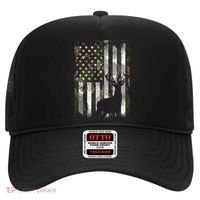 Camo Us Flag Deer Elk Buck Camoflage Hunting Hunter Dad Hat thumb 0