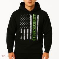 Cybersecurity USA Flag Computer Engineer Programmer Hacker Hoodie thumb 2