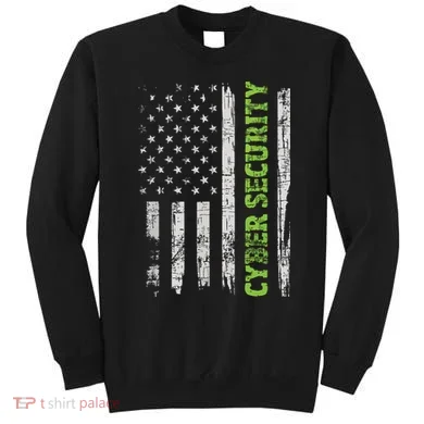 Cybersecurity USA Flag Computer Engineer Programmer Hacker Sweatshirt