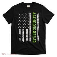 Cybersecurity USA Flag Computer Engineer Programmer Hacker T-Shirt thumb 0
