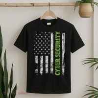 Cybersecurity USA Flag Computer Engineer Programmer Hacker T-Shirt thumb 2