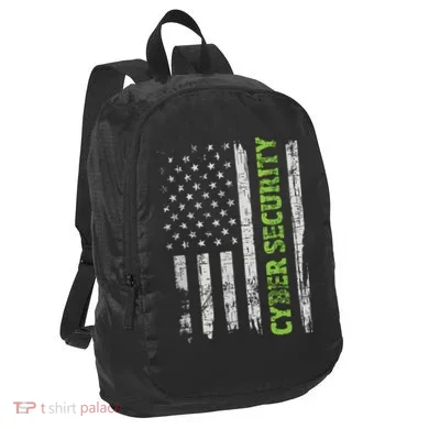 Cybersecurity USA Flag Computer Engineer Programmer Hacker Port Authority Crush Ripstop Backpack