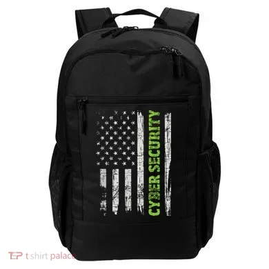 Cybersecurity USA Flag Computer Engineer Programmer Hacker Backpack