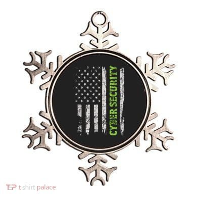 Cybersecurity USA Flag Computer Engineer Programmer Hacker Ornament