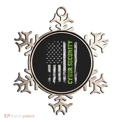 Cybersecurity USA Flag Computer Engineer Programmer Hacker Ornament