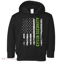 Cybersecurity USA Flag Computer Engineer Programmer Hacker Toddler Hoodie thumb 0