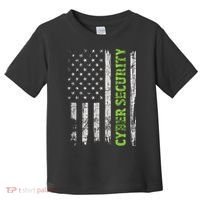 Cybersecurity USA Flag Computer Engineer Programmer Hacker Toddler T-Shirt thumb 0