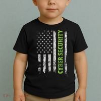 Cybersecurity USA Flag Computer Engineer Programmer Hacker Toddler T-Shirt thumb 2