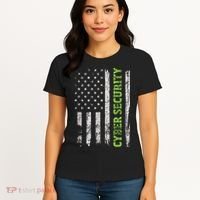 Cybersecurity USA Flag Computer Engineer Programmer Hacker Women's T-Shirt thumb 4
