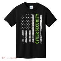 Cybersecurity USA Flag Computer Engineer Programmer Hacker Kids T-Shirt thumb 0